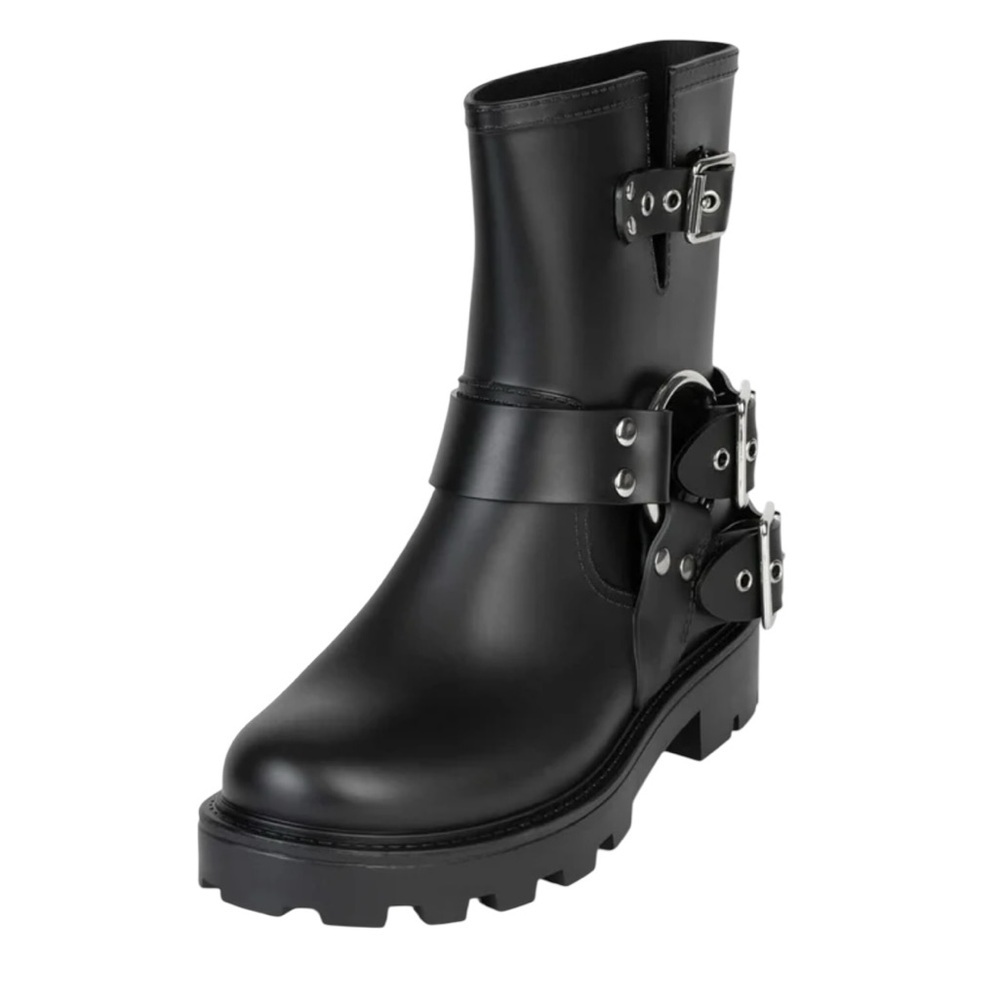 NWT Jeffrey Campbell Black wellie Boots - Picture 6 of 9